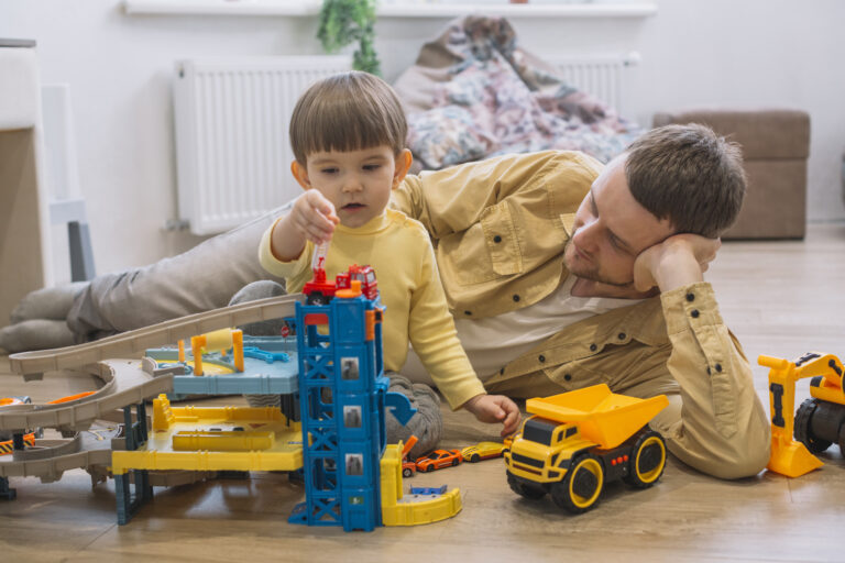 Children building with blocks and recycled materials during construction play at Starfish Early Learning Centre